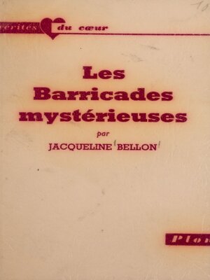cover image of Les barricades mystérieuses